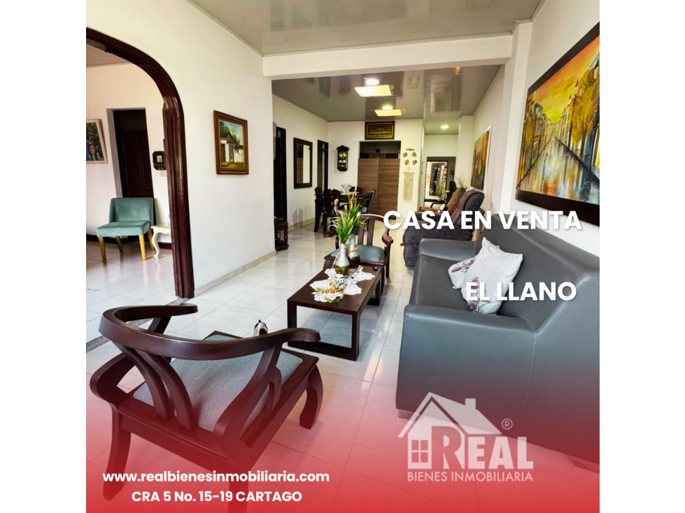 VENTA CASA EL LLANO CARTAGO VALLE