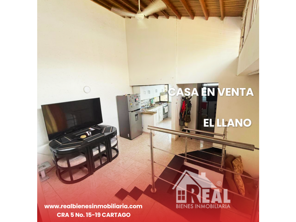 VENTA CASA EL LLANO CARTAGO VALLE