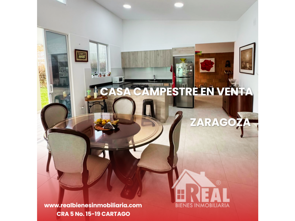 VENTA CASA CAMPESTRE ZARAGOZA - CARTAGO
