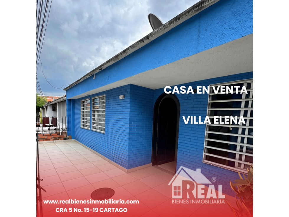 VENTA CASA VILLA ELENA CARTAGO VALLE
