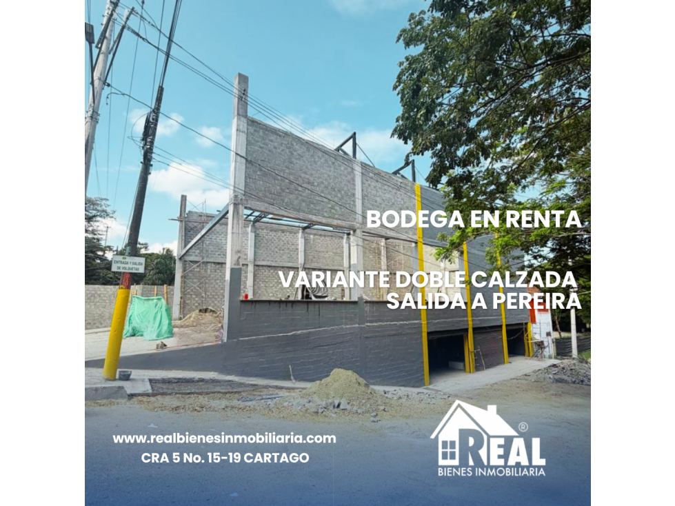ARRENDAMIENTO BODEGA VARIANTE DOBLE CALZADA SALIDA A PEREIRA - 1
