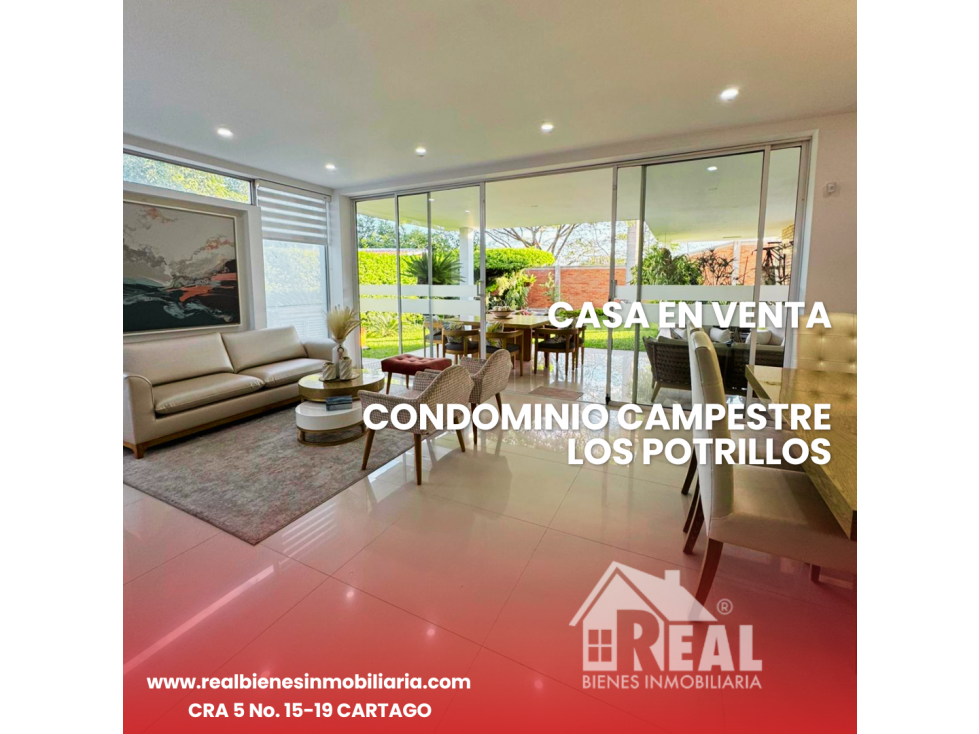 VENTA CASA CONDOMINIO CAMPESTRE LOS POTRILLOS CARTAGO VALLE