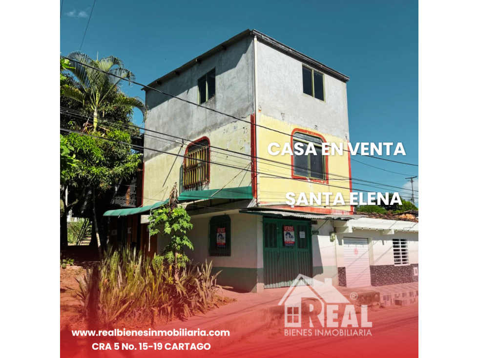 VENTA CASA SANTA ELENA CARTAGO VALLE