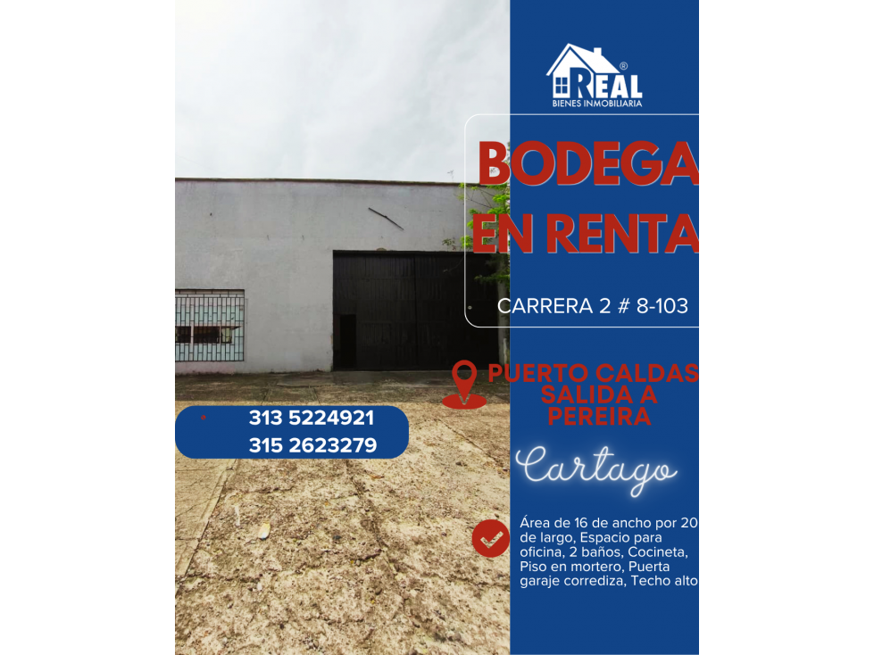 ARRENDAMIENTO BODEGA PUERTO CALDAS SALIDA A PEREIRA - 1