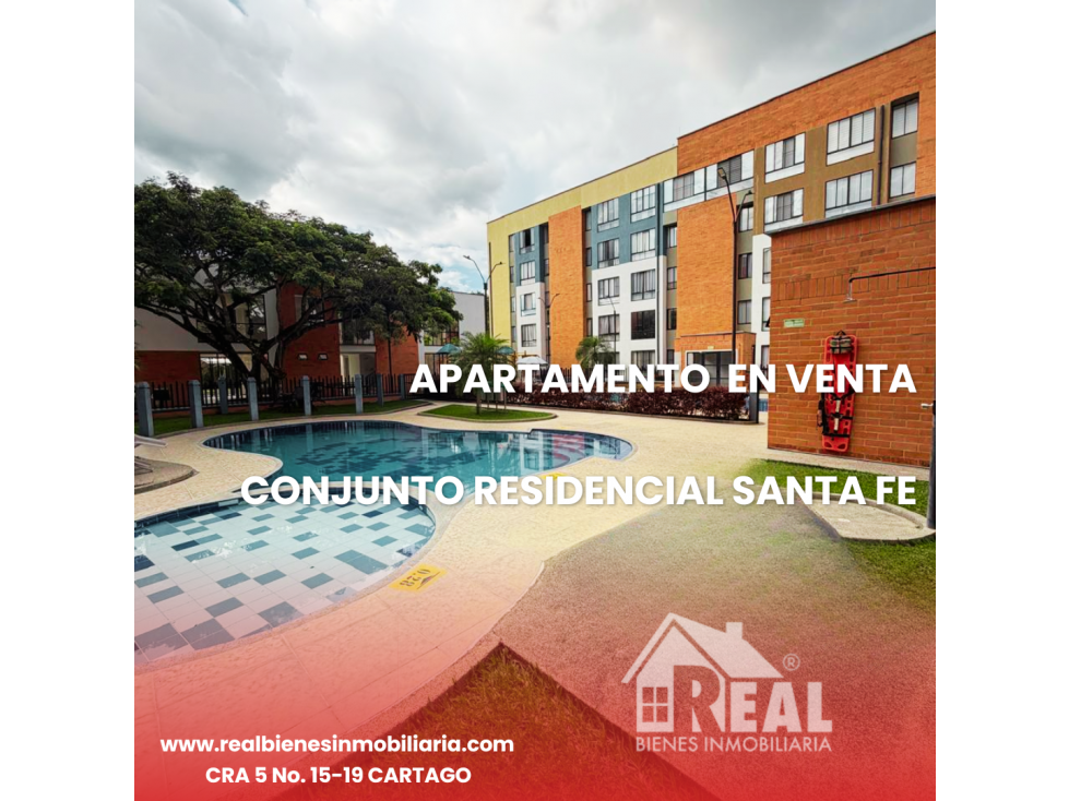 VENTA APARTAMENTO CONJUNTO RESIDENCIAL SANTA FE CARTAGO VALLE