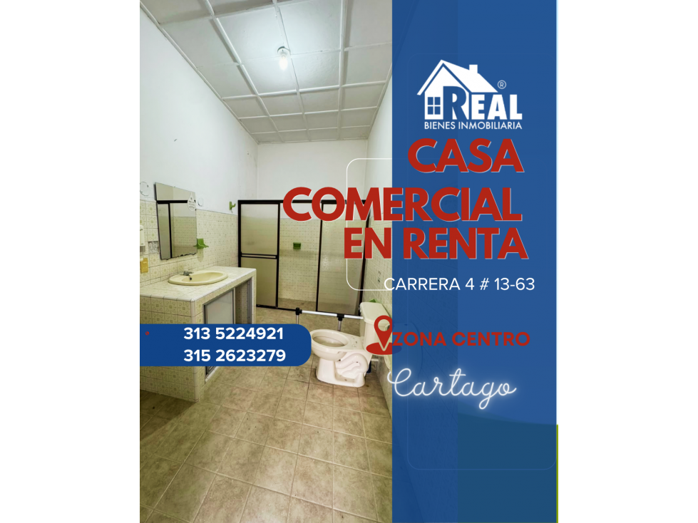 ARRENDAMIENTO CASA COMERCIAL ZONA CENTRO CARTAGO VALLE - 2