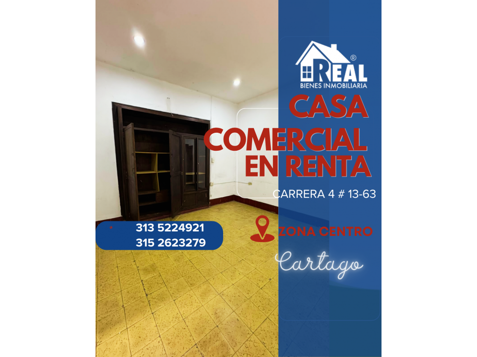 ARRENDAMIENTO CASA COMERCIAL ZONA CENTRO CARTAGO VALLE - 3
