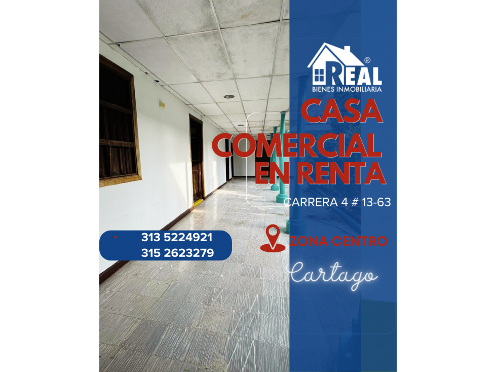 ARRENDAMIENTO CASA COMERCIAL ZONA CENTRO CARTAGO VALLE - 4