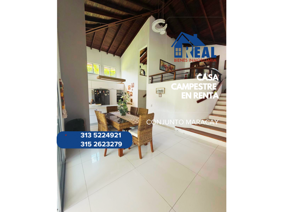 ARRENDAMIENTO CASA CAMPESTRE CONJUNTO MARACAY CERRITOS - 3