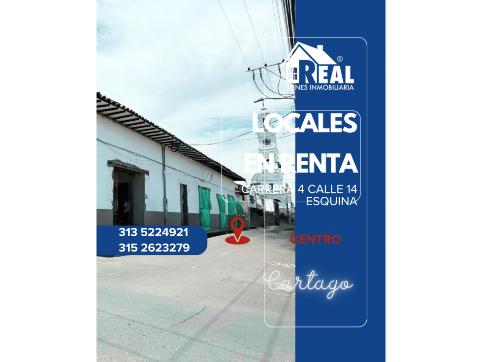 ARENDAMIENTO LOCAL CARRERA 4 CON CALLE 14 CARTAGO VALLE