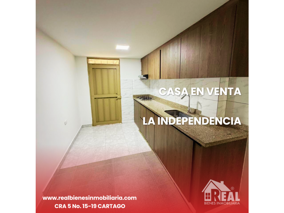 VENTA CASA LA INDEPENDENCIA CARTAGO VALLE