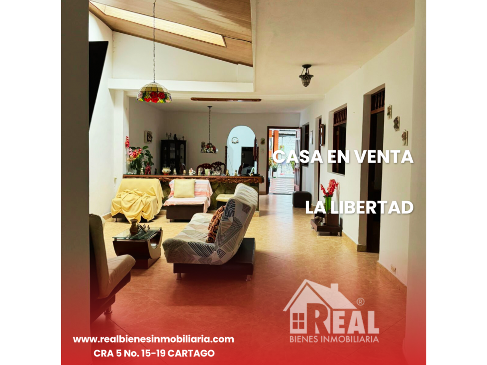VENTA CASA LA LIBERTAD CARTAGO VALLE