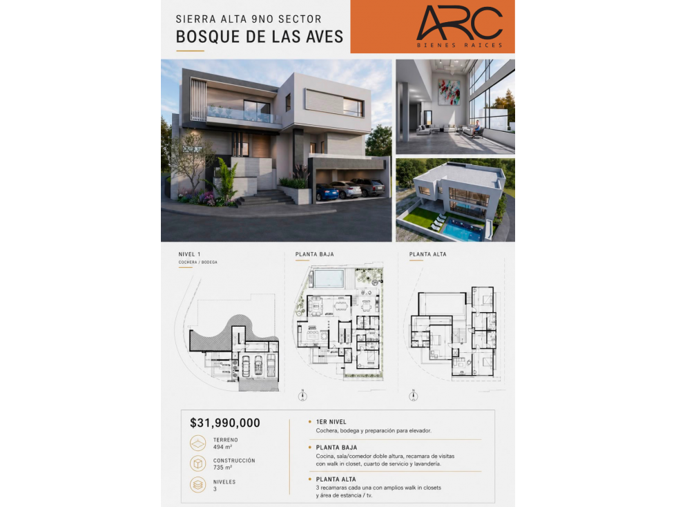 Residencia de lujo en Venta en Sierra Alta 9° Sec.