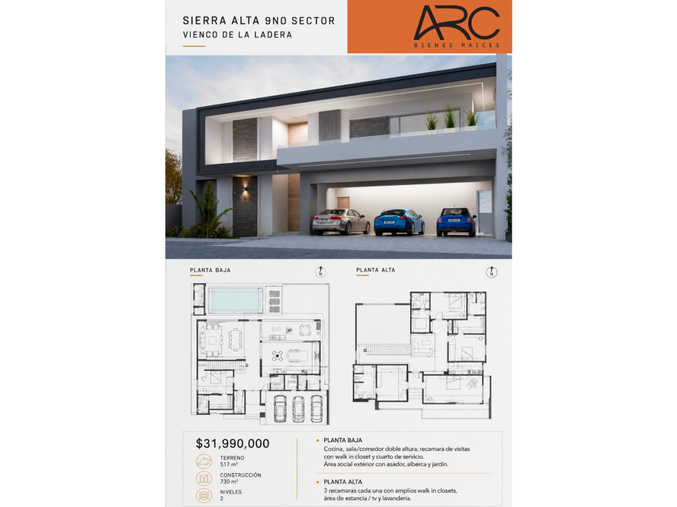Residencia de lujo en Venta en Sierra Alta 9° Sec.
