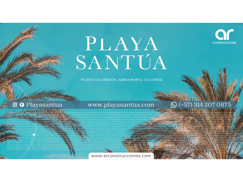 PLAYA SANTUA AR - POZOS COLORADOS SOBRE PLANOS