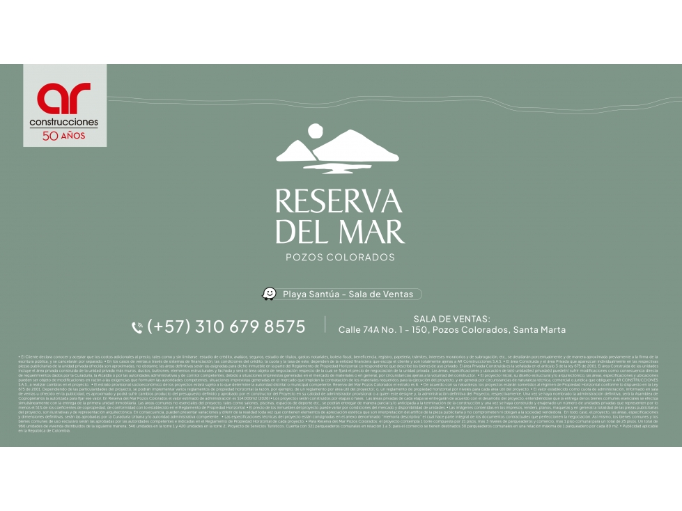 Reserva Del Mar SOBREPLANOS - Pozos Colorados