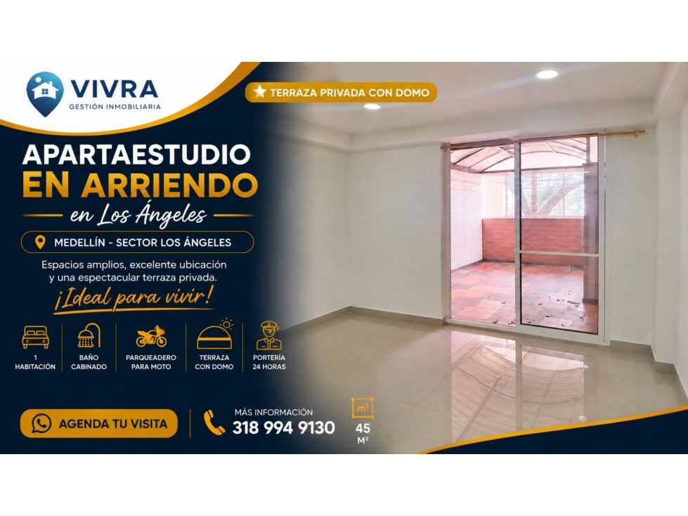 Aparta estudio en arriendo