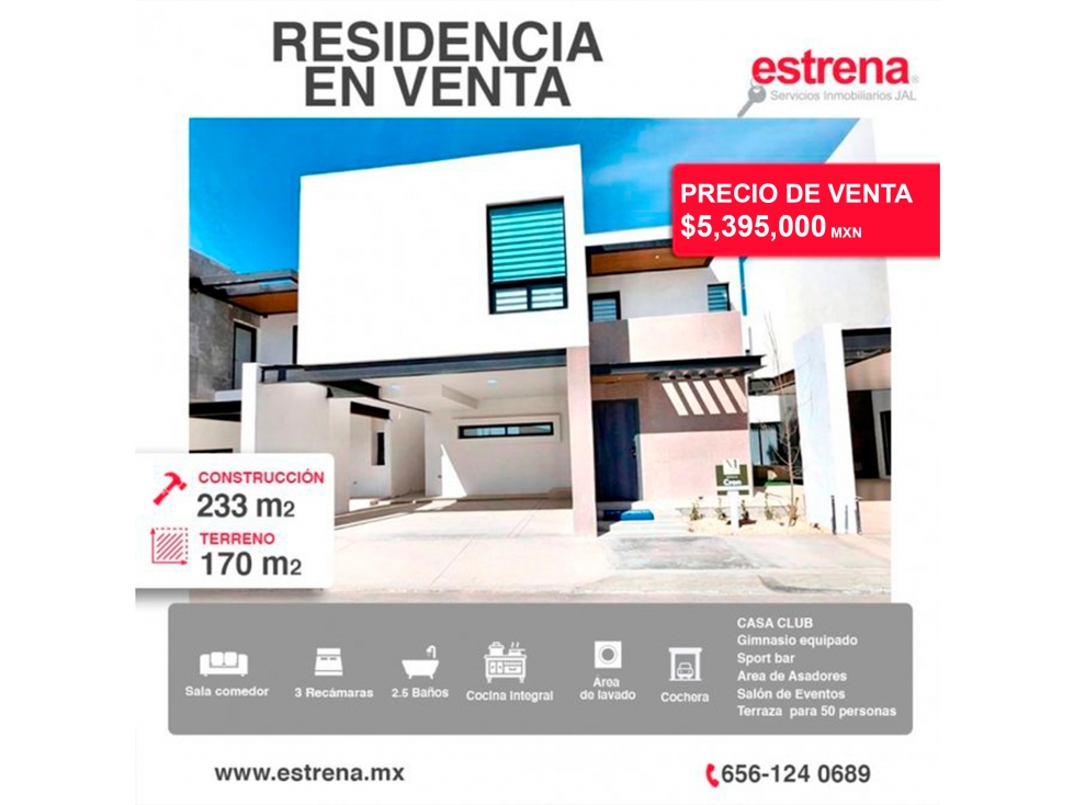 RESIDENCIA DE LUJE EN VENTA TOTALMENTE EQUIPADA