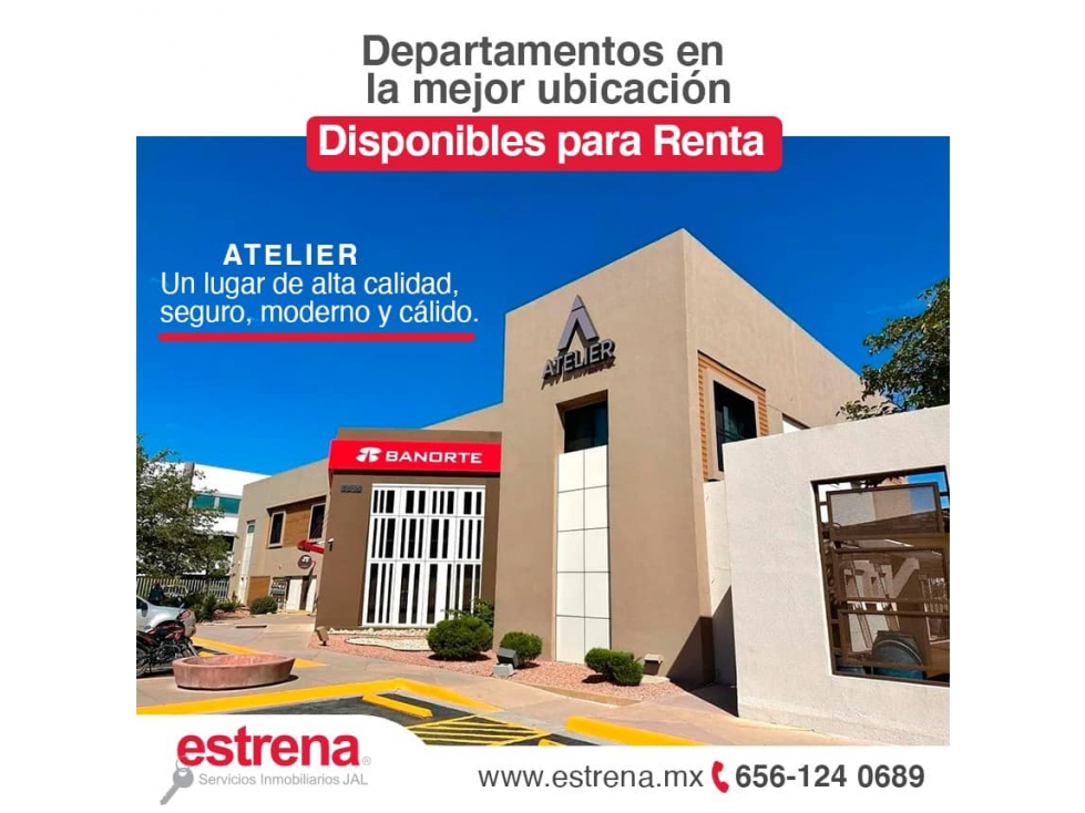 DEPARTAMENTOS EN RENTA EN UBICACION PRIVILEGIADA