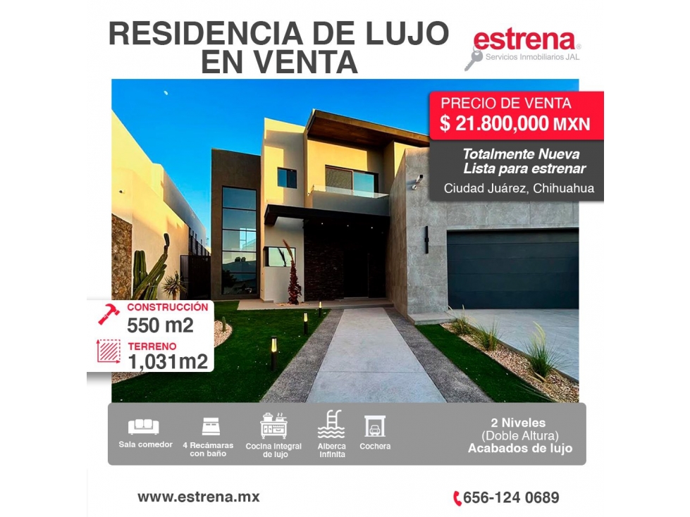 RESIDENCIA EN VENTA CON TERRAZA Y ALBERCA EN MISION DE LOS LAGOS