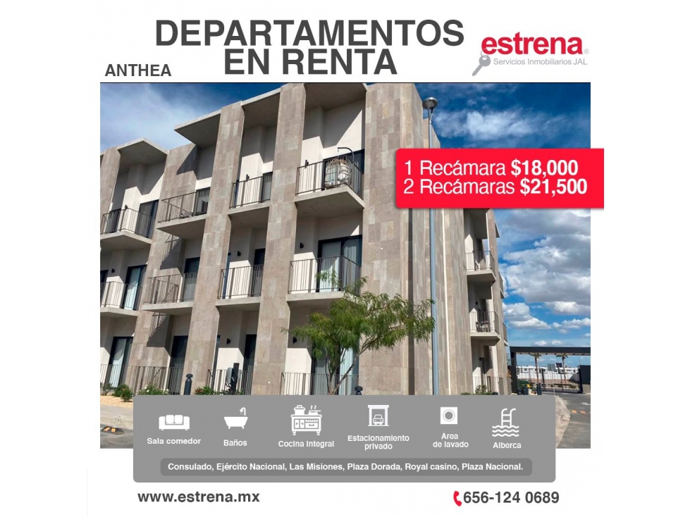 DEPARTAMENTOS EN RENTA CERCA DEL CONSULADO AMERICANO - 1