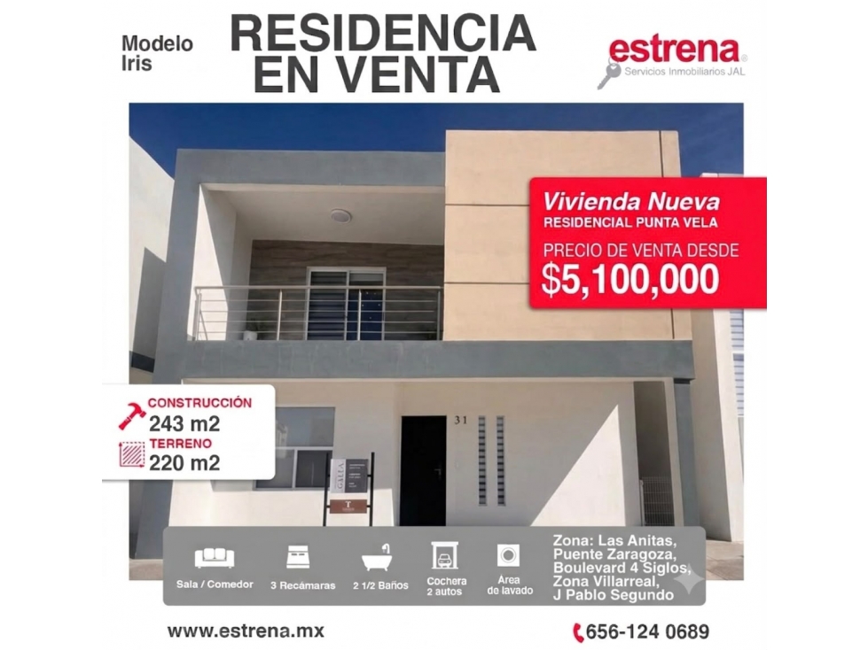 CASA NUEVA EN VENTA | MODELO IRIS