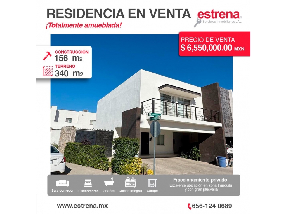 RESIDENCIA EN VENTA DENTRO DE FRACCIONAMIENTO PRIVADO