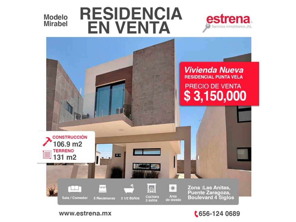 RESIDENCIA EN VENTA NUEVA Y EQUIPADA CERCA DEL PUENTE ZARAGOZA