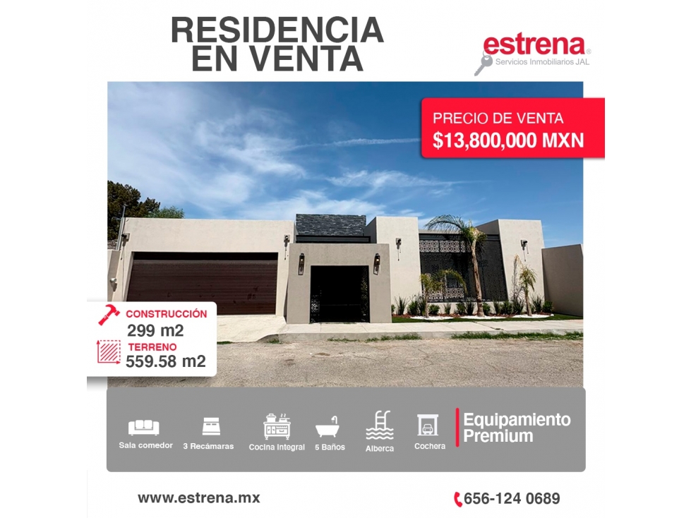 RESIDENCIA EN VENTA CON EQUIPAMENTO PREMIUM