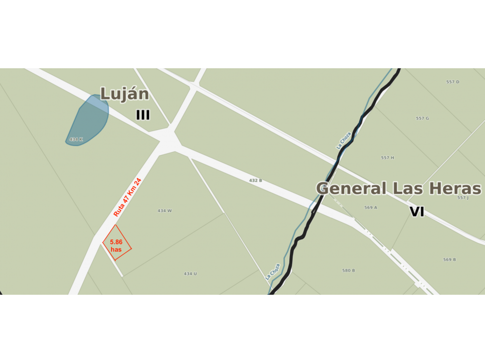 EXCELENTE CAMPO DE 5,86 HAS EN VENTA RUTA 47 KM 24 LUJAN - 3