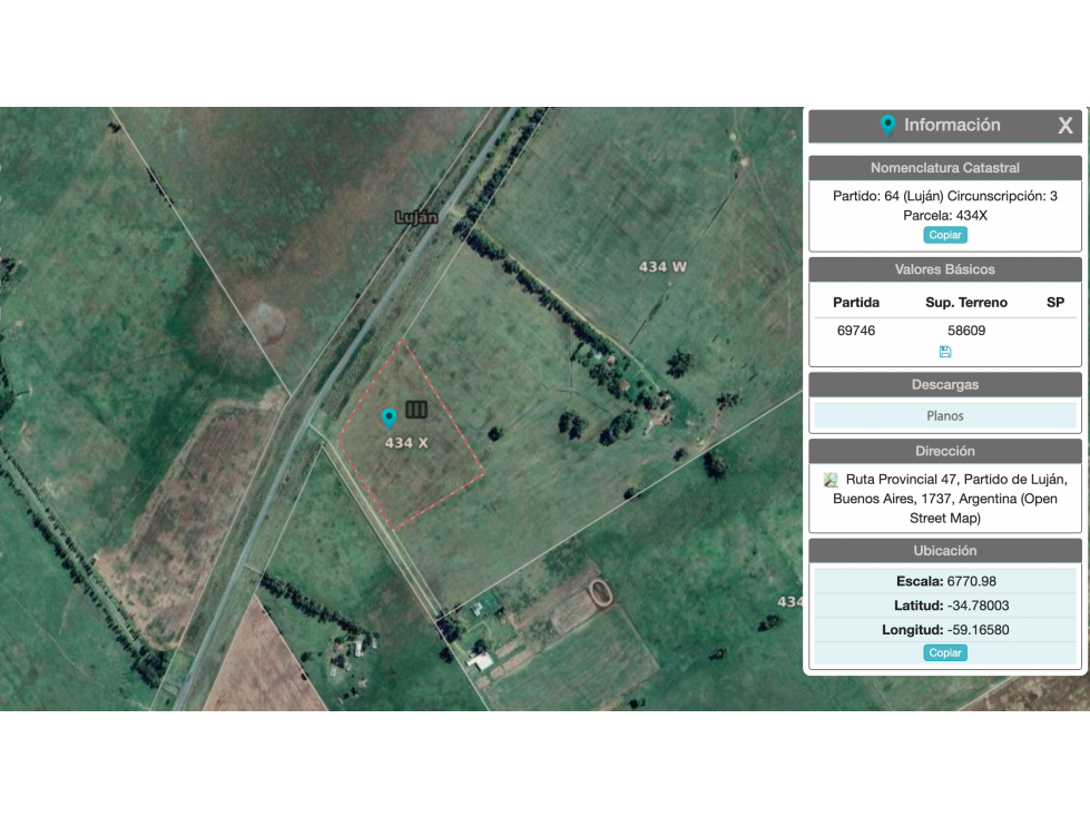EXCELENTE CAMPO DE 5,86 HAS EN VENTA RUTA 47 KM 24 LUJAN - 2