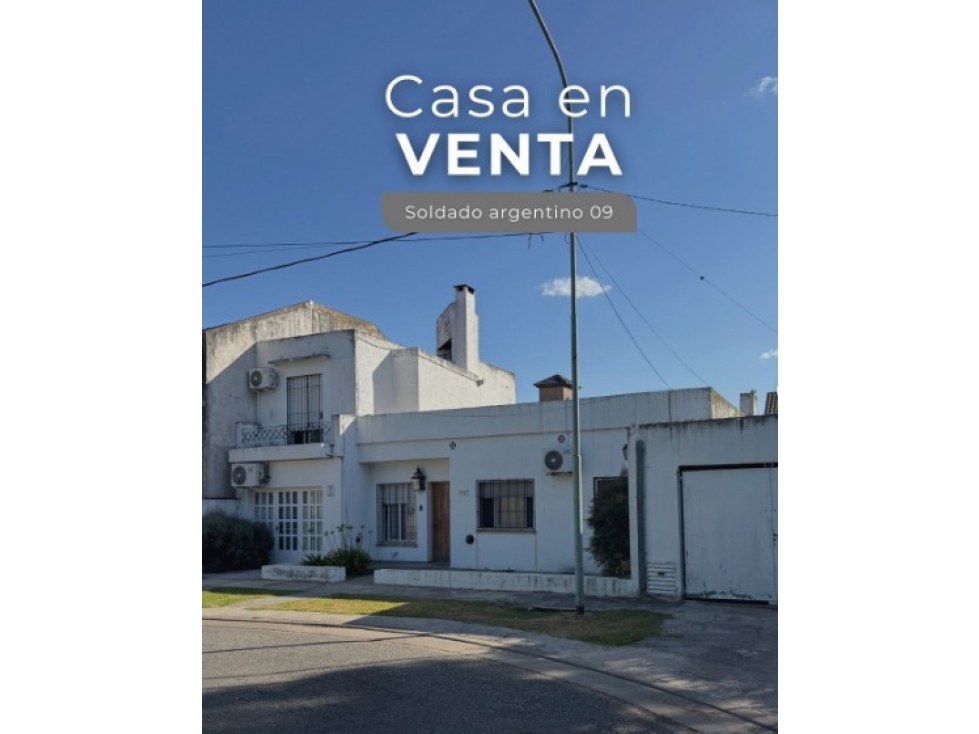 RETASADA? Casa en venta Soldado Argentino N° 9