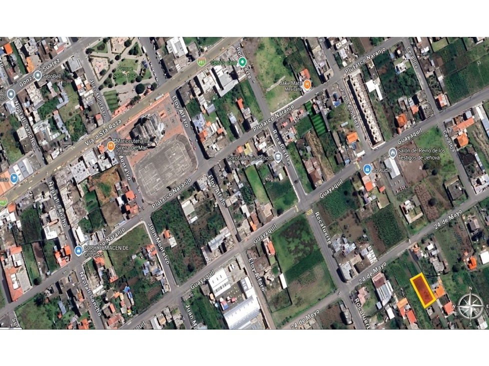 Terreno en venta, en Ambato, Parroquia Santa Rosa. - 2