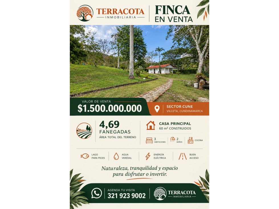 ¡Hermosa finca campestre en venta en la vereda Cune, Villeta! - 1