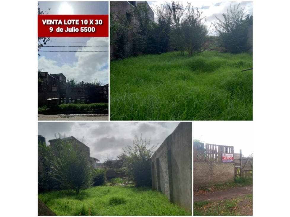 VENTA LOTE 10 X 30 U$S 75.000 MAR DEL PLATA
