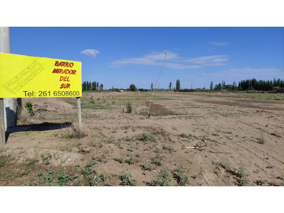 VENTA DE EXCELENTES LOTES EN B° "EL MIRADOR DEL SUR", RIVADAVIA- MZA - 6