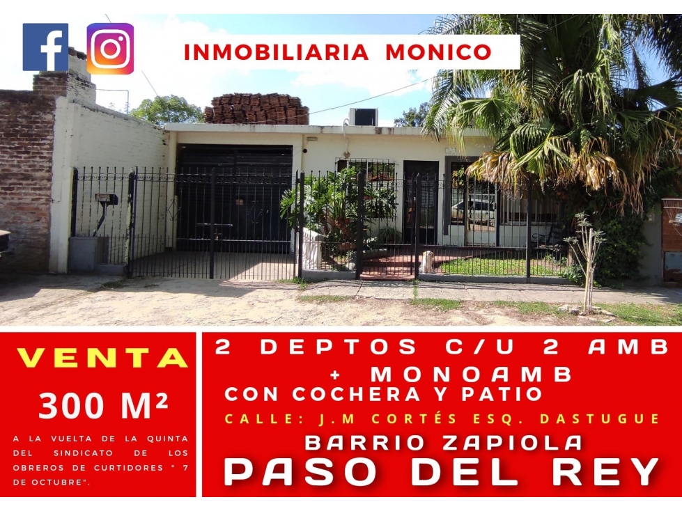 venta de 3 depto de 2 amb EN PASO DEL REY BARRIO ZAPIOLA - 1