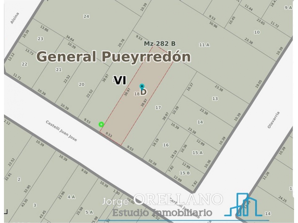 VENTA DE EXCELENTE LOTE 371m2 A 100 METROS DE GUEMES