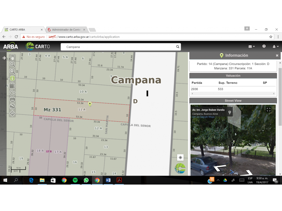 Lote en venta Av. Varela esquina Balbín - 2