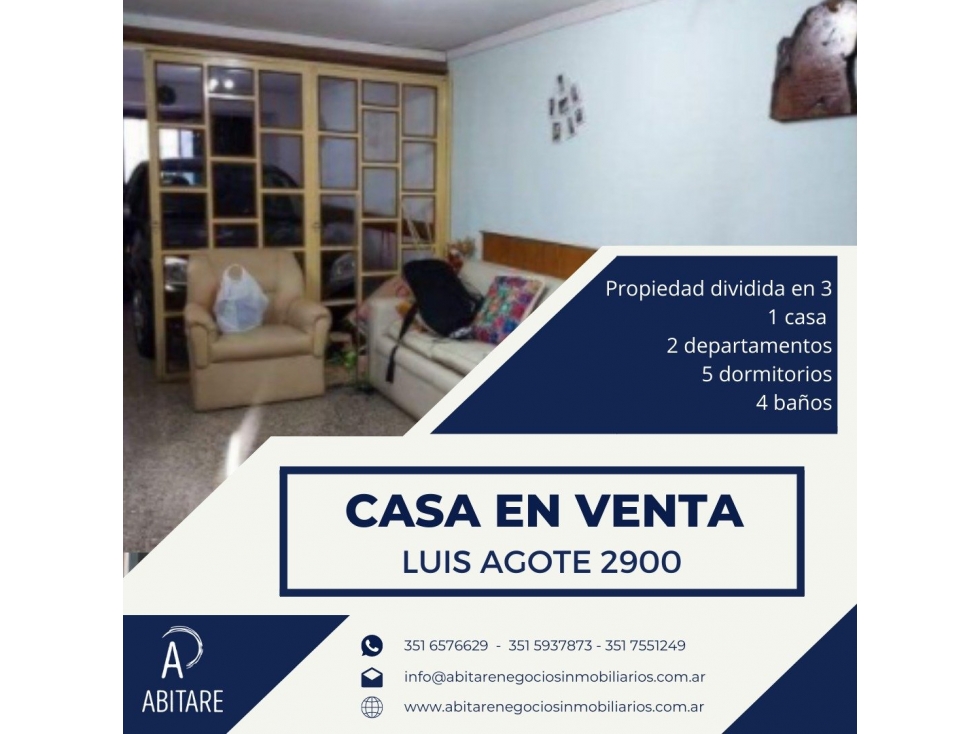 Casa + Departamento en venta