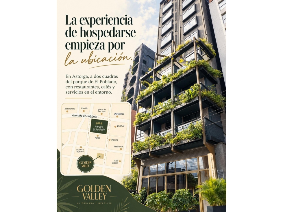 SUITE HOTELERA EN VENTA - GOLDEN VALLEY, EL POBLADO — foto 2