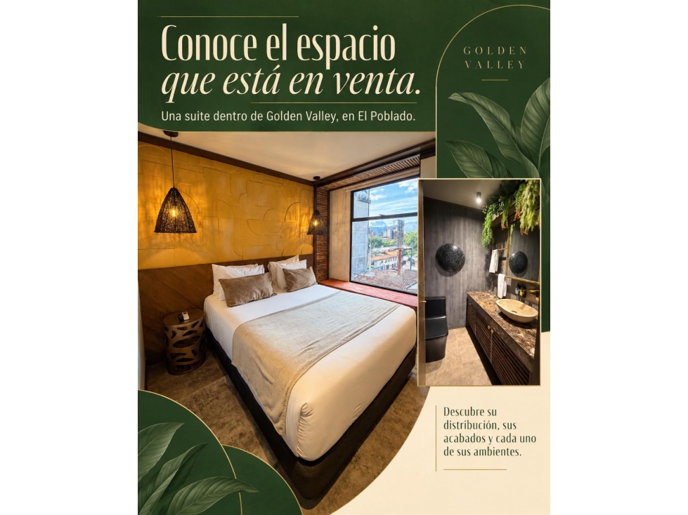 SUITE HOTELERA EN VENTA - GOLDEN VALLEY, EL POBLADO — foto 3