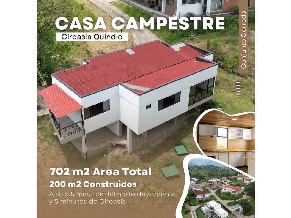 CASA CAMPESTRE EN CONJUNTO NORTE DE ARMENIA Q.