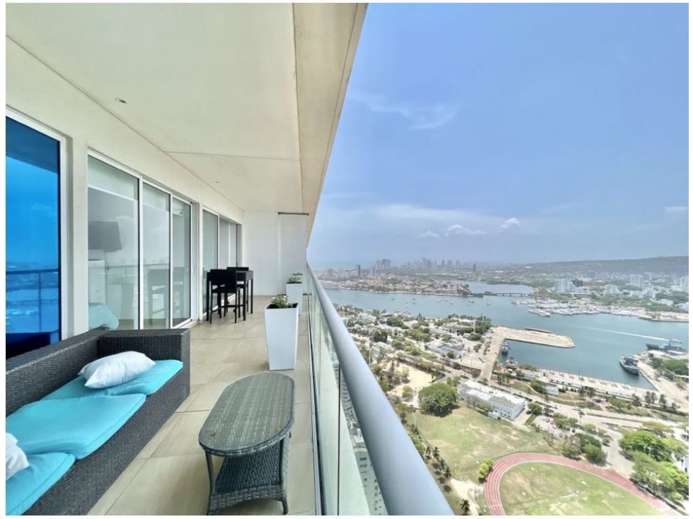 VENDO APARTAMENTO VISTA A LA BAHÍA CONDOMINIO H2 BOCAGRANDE CARTAGENA — foto 4