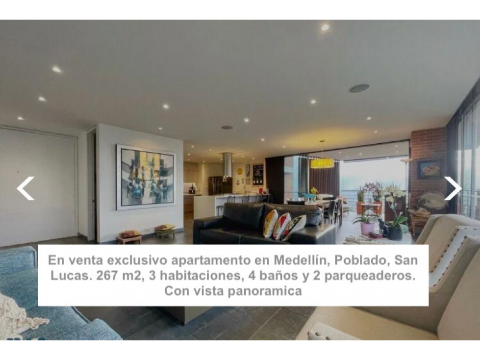 VENTA APARTAMENTO, POBLADO SAN LUCAS, CAMPESTRE, TRANQUILO, SIN RUIDO