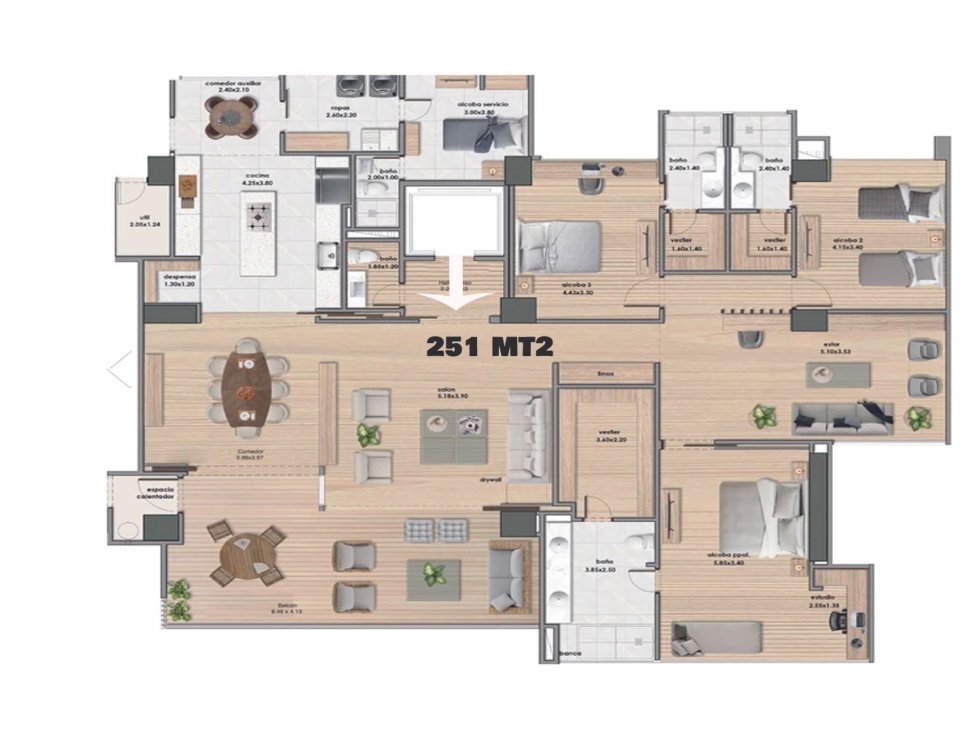 Venta apartamento Medellín poblado tesoro oportunidad luxury home — foto 2