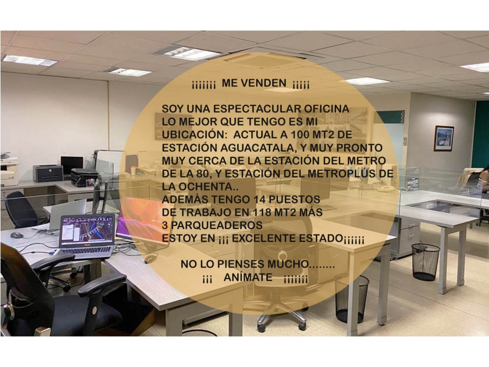 Venta local oficina Medellín poblado aguacatala recibo menor arriendo