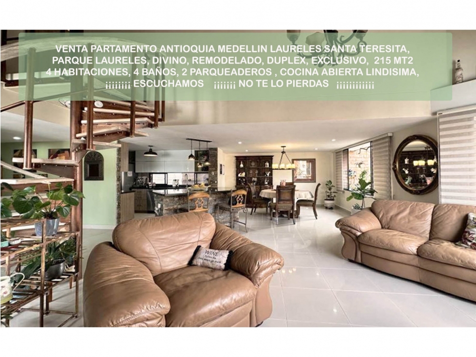 venta apartamento Medellin laureles teresita penthouse duplex lujo — foto 2