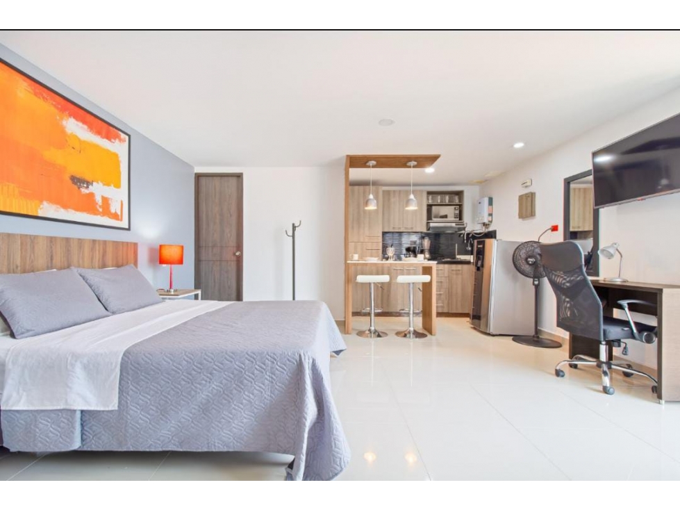VENTA DE APARTAMENTO TIPO LOFT AMUEBLADO EN ZONA EXCLUSIVA-EL POBLADO — foto 3