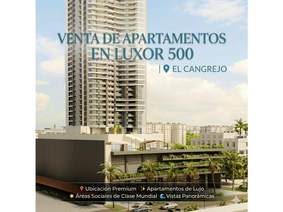 Venta de Apartamento en el Centro de la Ciudad Luxor 500